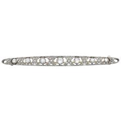 2.06Ct Diamond and Platinum Brooch - Antique French Circa 1920 7