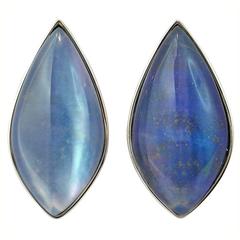 Jona Lapis Lazuli Quartz Gold Stud Earrings 3
