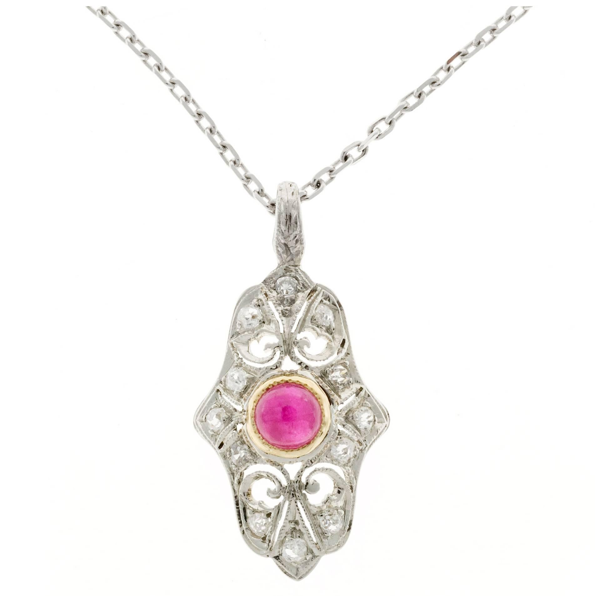 Diamond Pearl Tassel Victorian Platinum Pendant Necklace For Sale at ...
