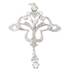 Beaded Diamond Gold Open Work Pendant 2