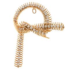 Diamond Gold Bow Pin 12