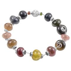 Tourmaline Diamond Gold Choker Necklace 10
