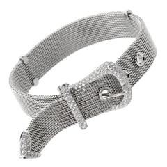 Tiffany & Co. Diamond Platinum Buckle Bracelet