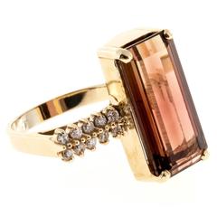 Tourmaline Diamond Gold Ring 2