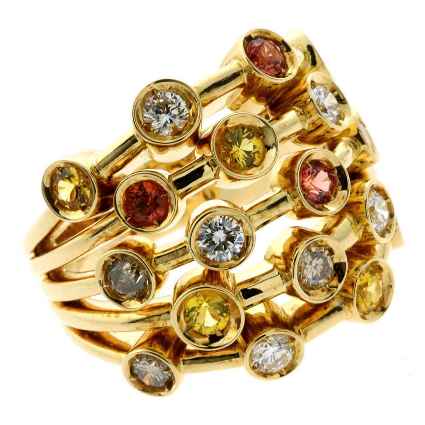 Chanel Sapphire Diamond Gold Ring