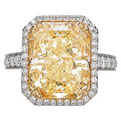 Fancy Yellow Diamond Ring 10.21 Carats