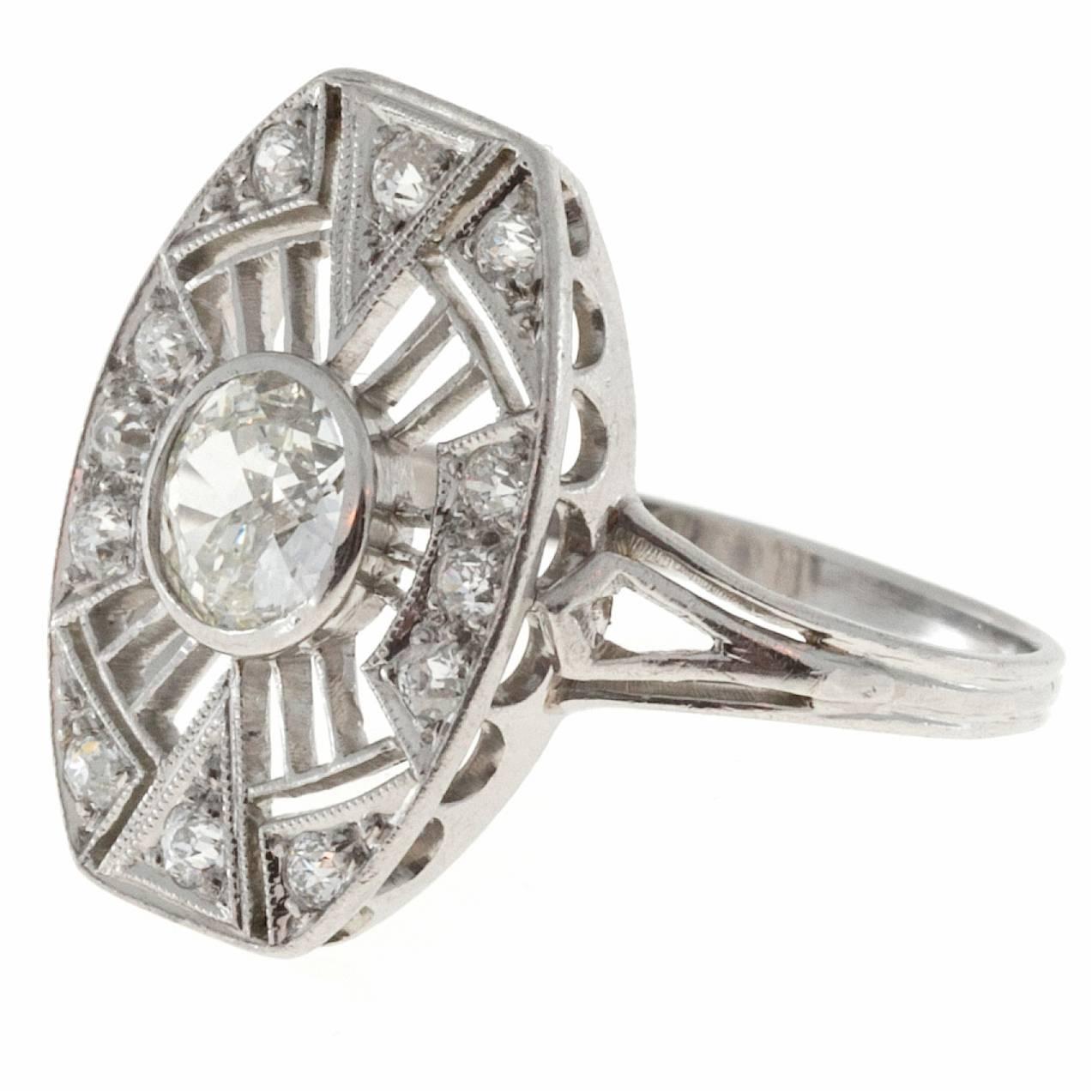 Edwardian Diamond Platinum Ring