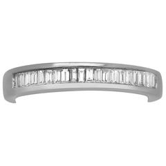 0.34Ct Diamond and 18k White Gold Half Eternity Ring - Vintage Circa 1990 10