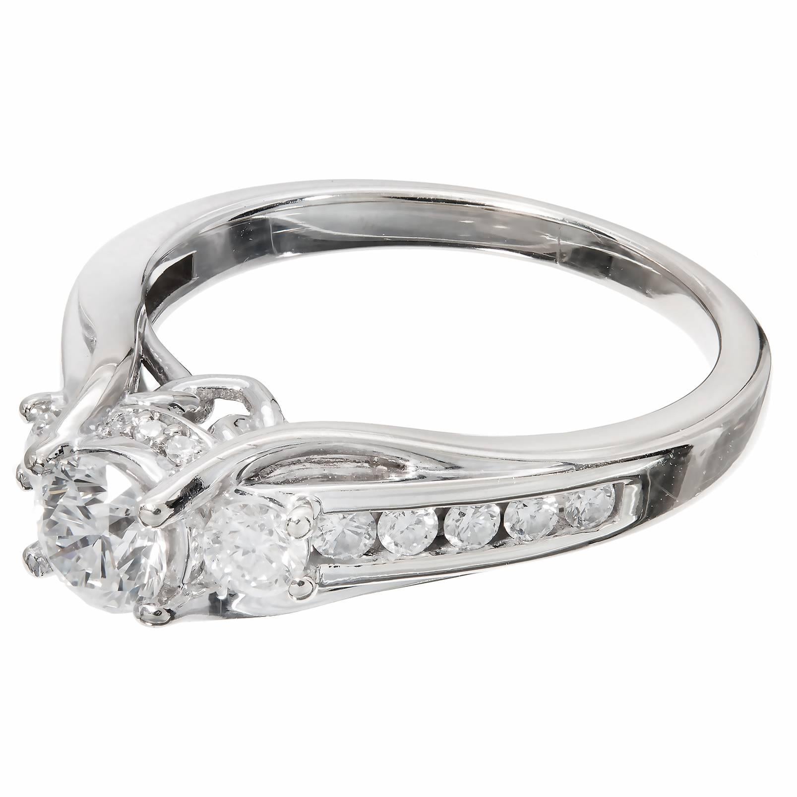 .46 Carat Queen Crown Diamond Gold Engagement Ring