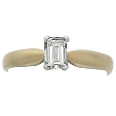 0.59Ct Diamond, 18k Yellow Gold Solitaire Ring - Contemporary Circa 2000 3