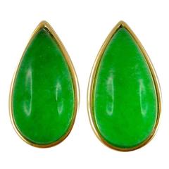 Jona Burmese Jade Quartz Gold Earrings
