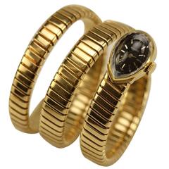 Bulgari Montre-bracelet pour femme en or jaune Juvenia Tubogas Snake