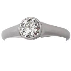 0.75Ct Diamond and 14k White Gold Solitaire Ring - Antique Circa 1930 1