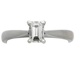 0.33Ct Diamond and Platinum Solitaire Ring - Contemporary Circa 2000 10