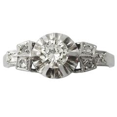 0.41Ct Diamond and Platinum Dress Ring - Antique Circa 1920 5
