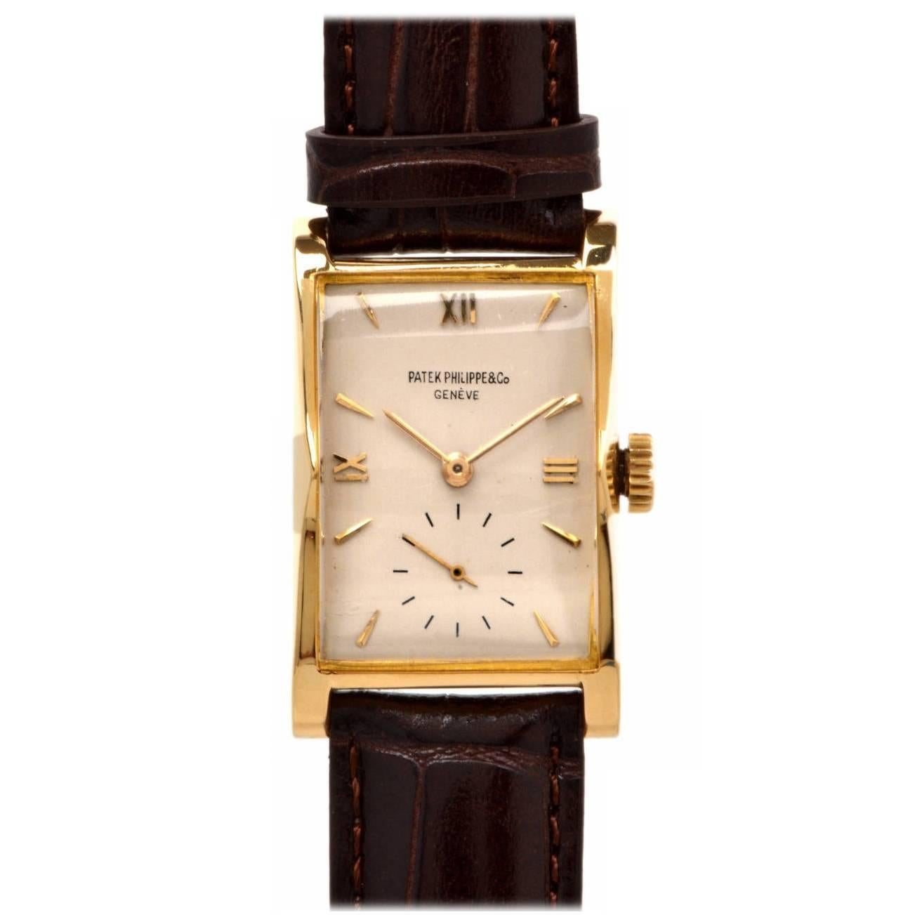 Patek Philippe Yellow Gold Pagoda Wristwatch Ref 1588J