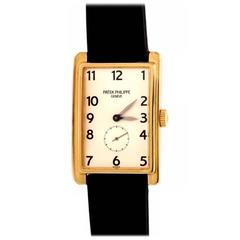 Retro Patek Philippe Yellow Gold Gondolo Wristwatch Ref 5009