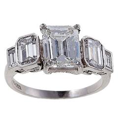 Diamond Platinum Engagement Ring 11