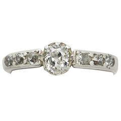 0.41Ct Diamond & 18k Rose Gold, Silver Set Solitaire Ring - Antique Circa 1890 7