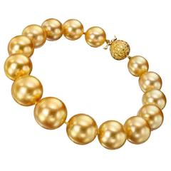 Golden South Sea Pearl Bracelet 12