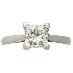 1.22Ct Diamond and Platinum Solitaire Ring - Contemporary 4