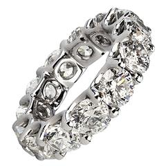Stunning Diamond Platinum Round Eternity Band Ring 10