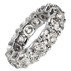 Stunning Diamond Platinum Round Eternity Band Ring