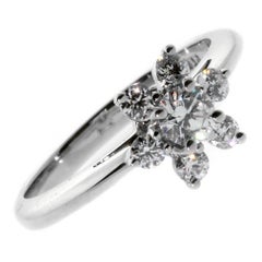 Tiffany & Co. Diamond Platinum Flower Ring