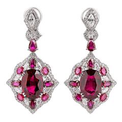 Rubellite and Diamond Earrings 11