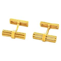 Vintage Marchak Fifties Rope Twist Gold Cufflinks