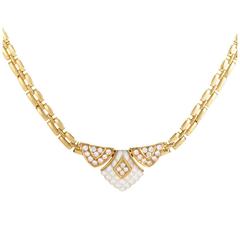 Mauboussin Mother-of-Pearl Diamond Gold Necklace