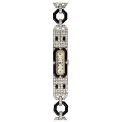 Tiffany & Co. Ladies Platinum Diamond Manual Wind Wristwatch