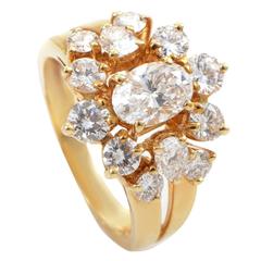 Chaumet Diamond Gold Cluster Ring 3
