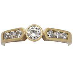 1980s Diamond & Yellow Gold Cocktail Ring 6