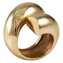Modernist Gold Dome Ring