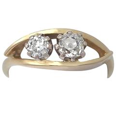 0.81Ct Diamond & 18k Yellow Gold Dress Ring - Antique Circa 1910 & Contemporary 11