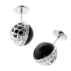 Carrera y Carrera Onyx Diamond Gold Earrings 11