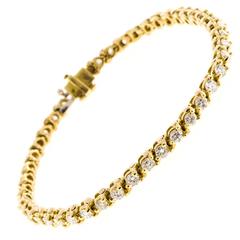 Diamond Gold Tennis Bracelet 9