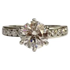 Tiffany & Co. 1.57 Carat Round Brilliant Diamond Platinum Engagement Ring 12
