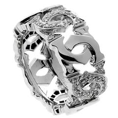 Cartier C Diamond Gold Band Ring