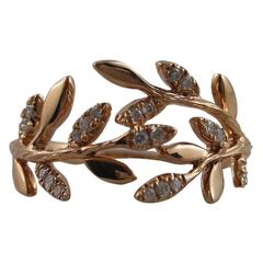 Jona Diamond Gold Leaf Ring