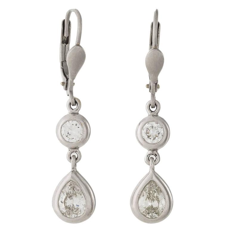 Kothari Diamond Gold Drop Earrings For Sale at 1stdibs