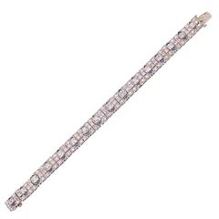 Art Deco Sapphire Diamond Platinum Bracelet 7