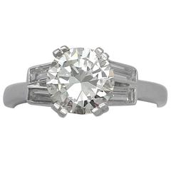 1950s 1.52 Carat Diamond & Platinum Solitaire Ring 6