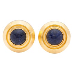 Lalaounis Sodalite Gold Earrings