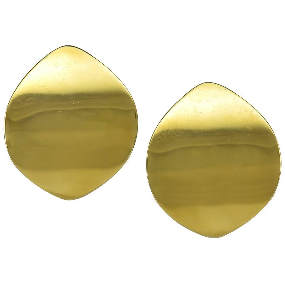 Gold Earrings by Georg Jensen For Sale