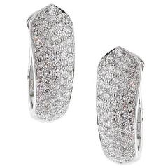 Cartier Pave Diamond Gold Earrings