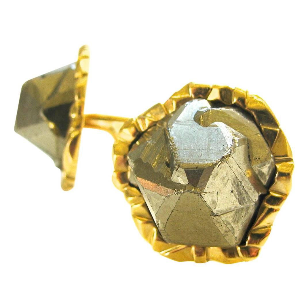 Cartier Pyrite "Fools Gold" Cufflinks, circa 1970