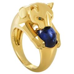 Cartier Panthere Sapphire Gold Ring