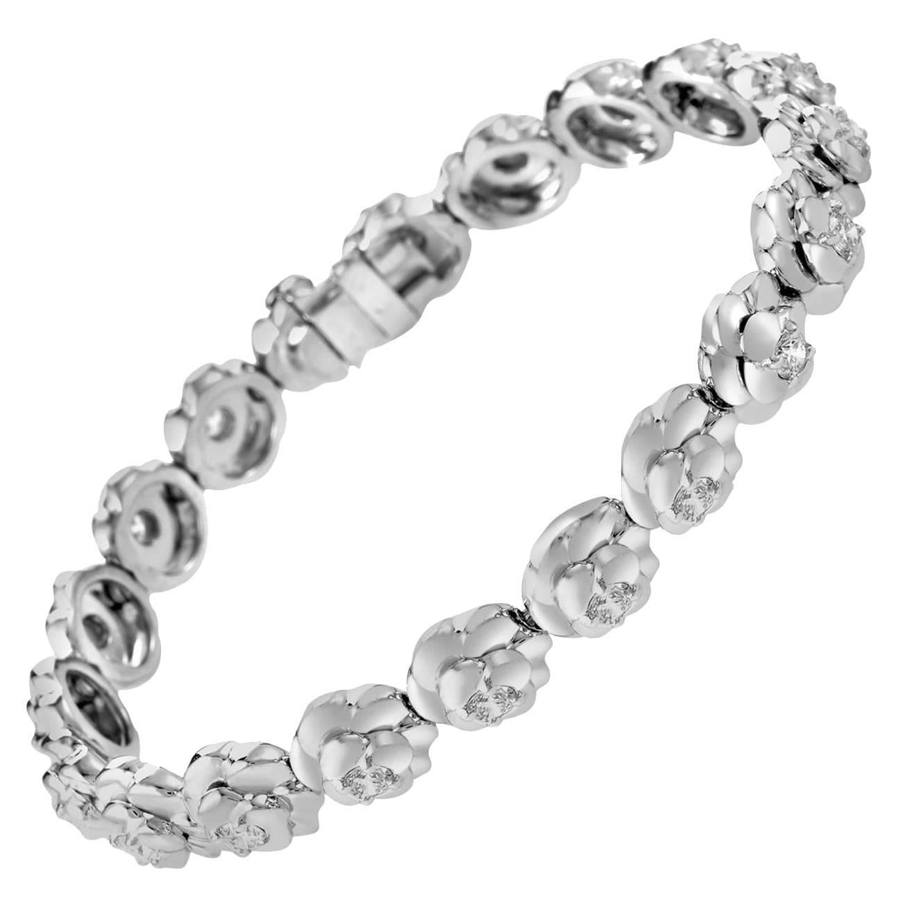 Chanel Camellia Diamond Gold Bracelet